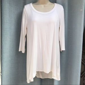Women’s large Karen Kane long tunic scoop neck HiLo 3/4 sleeves